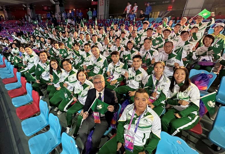 圖二 中國澳門體育代表團於『第十九屆亞洲運動會』開幕式