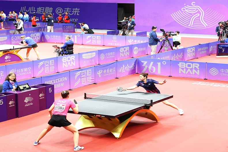 圖四 乒乓球女子團體於小組賽負泰國和哈薩克斯坦